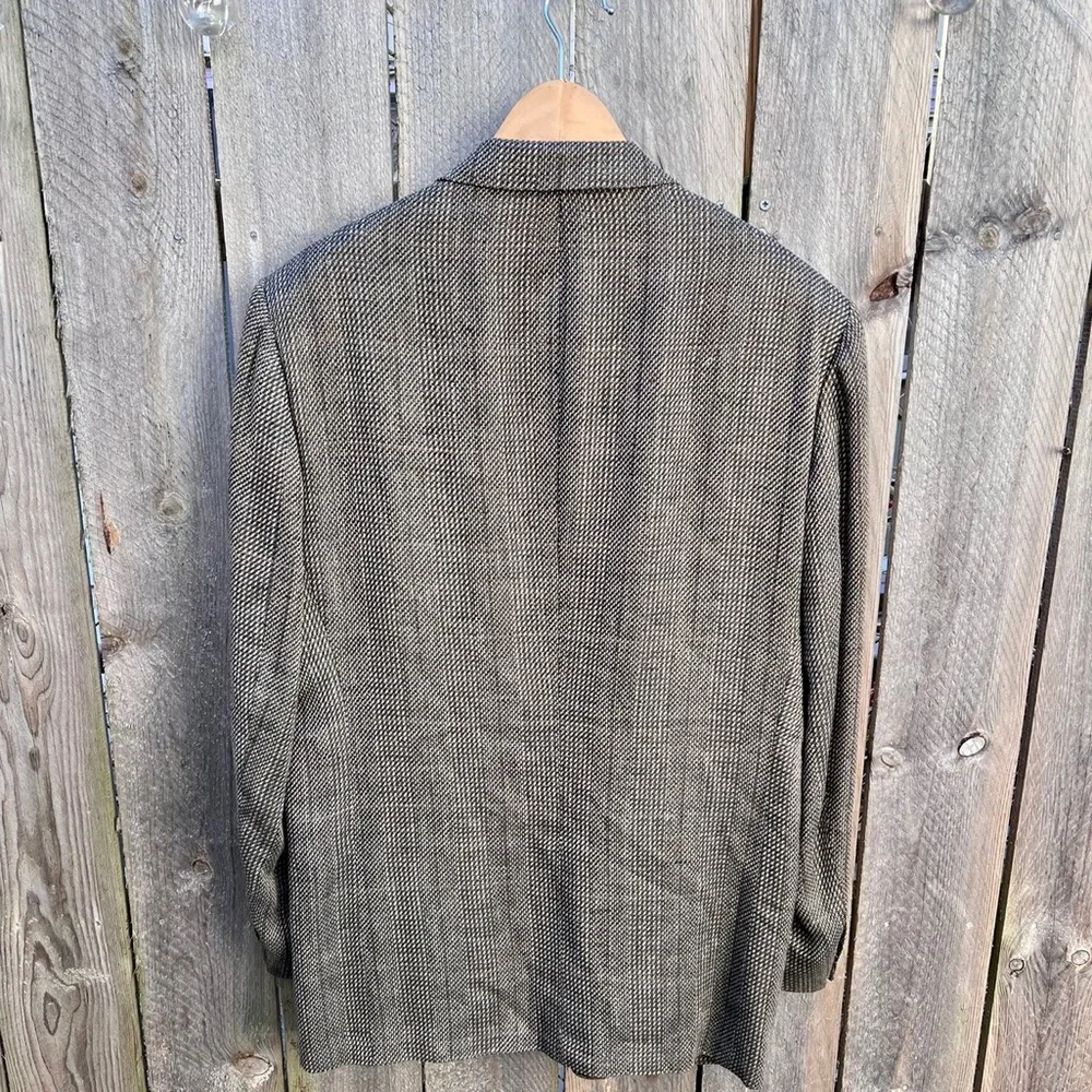 *Vintage Dior | Two Button Wool Glen Plaid Blazer Size 42R